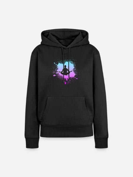 Meditation - Frauen Premium Bio Hoodie - Schwarz