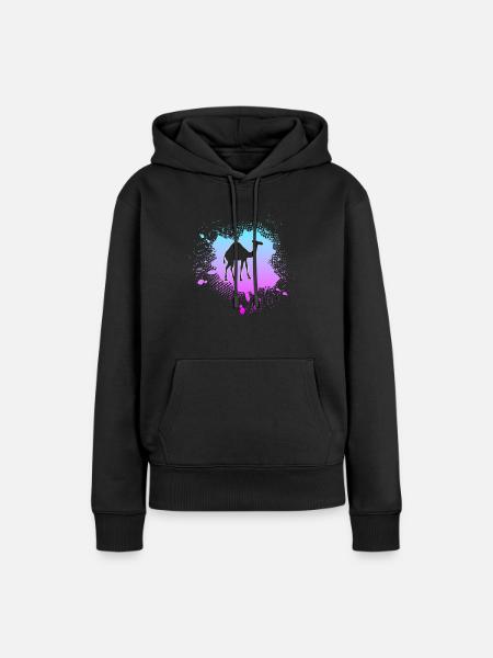 Dromedar - Frauen Premium Bio Hoodie - Schwarz