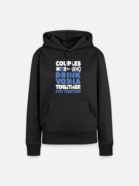 Vodka Wodka Paar - Frauen Premium Bio Hoodie - Schwarz