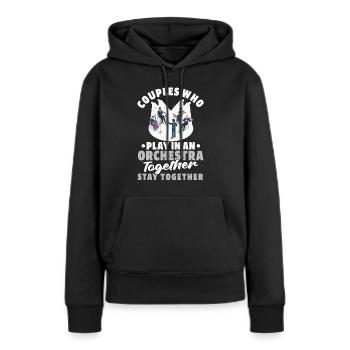 Couple d’orchestre - Sweat à capuche Premium bio Femme - noir - Devant - Julia (174cm)