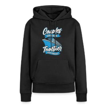 Kreuzfahrtschiff Paar - Frauen Premium Bio Hoodie - Schwarz - Vorne - Julia (174cm)