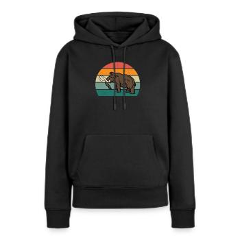Mammoth Ice Age Elephants Fur Snow Ice Stone Age - Women’s Premium Organic Hoodie - black - Front - Julia (174cm)
