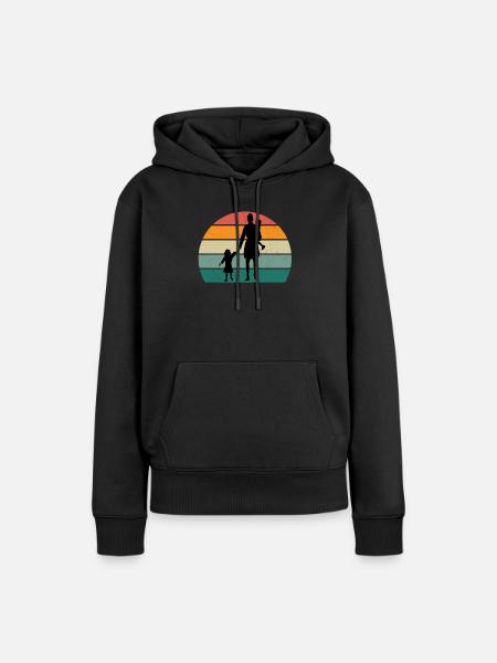 Maman Mère Nonna Nonni Maman Maman Mimi Mama - Sweat à capuche Premium bio Femme - noir