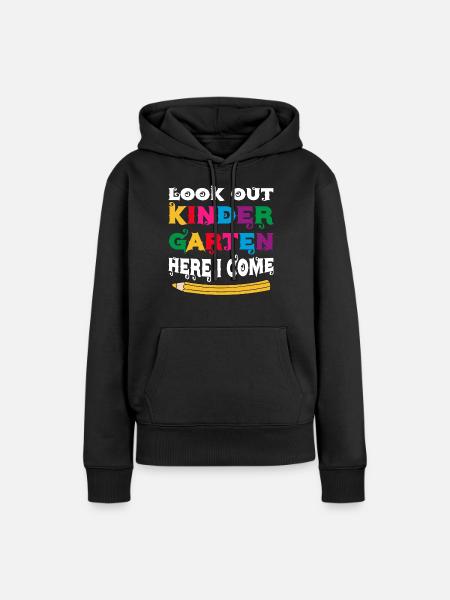 Kindergärtnerin-Kader, Der Spaß-Regenbogen-Farben - Frauen Premium Bio Hoodie - Schwarz