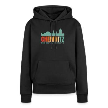 Chemnitz - Sweat à capuche Premium bio Femme - noir - Devant - Julia (174cm)