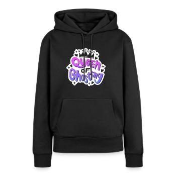 Valentinstag - Queen of Ghosting - Anti Valentine - Frauen Premium Bio Hoodie - Schwarz - Vorne - Julia (174cm)