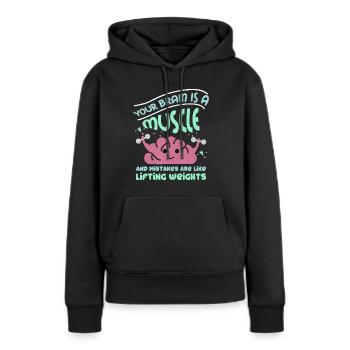 Conception de l’enseignant de l’ de croissance, conception inspirantesc - Sweat à capuche Premium bio Femme - noir - Devant - Julia (174cm)