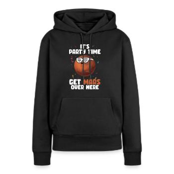 Mars - Frauen Premium Bio Hoodie - Schwarz - Vorne - Julia (174cm)