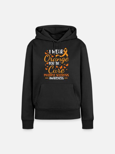 Multiple Sklerose Awareness - Frauen Premium Bio Hoodie - Schwarz