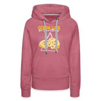 Design de charcuterie pour les fromagers - Sweat à capuche Premium bio Femme - mauve - Devant - Isabella (175cm)