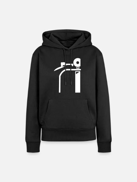 Scooter Roller Tretroller Geschenk - Frauen Premium Bio Hoodie - Schwarz