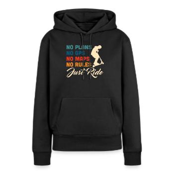 Scooter Scooter Scooter Cadeau - Sweat à capuche Premium bio Femme - noir - Devant - Julia (174cm)