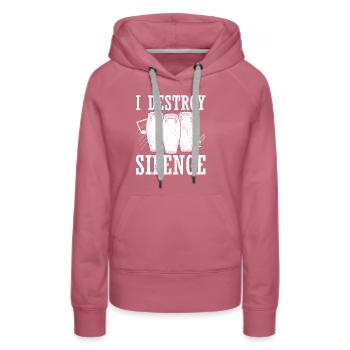 Conga Drum Musician Drumline - Frauen Premium Bio Hoodie - Malve - Vorne - Isabella (175cm)