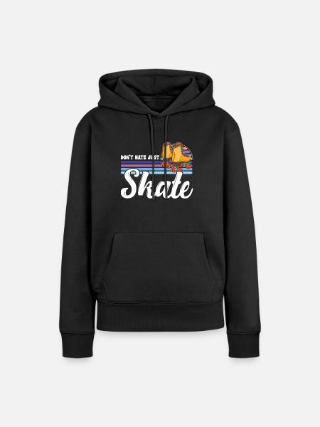 Rollschuhe - Frauen Premium Bio Hoodie - Schwarz