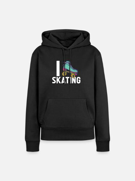 Rollschuhe - Frauen Premium Bio Hoodie - Schwarz