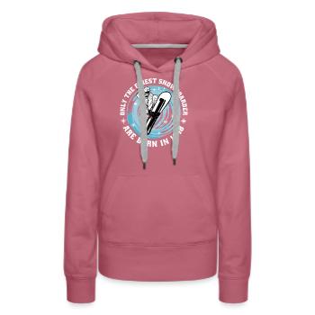 Snowboarder born 1948 birthday snowboarding - Women’s Premium Organic Hoodie - mauve - Front - Isabella (175cm)