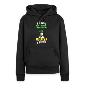 Atomkraftwerk Lustig Radioaktiv Kernenergie - Frauen Premium Bio Hoodie - Schwarz - Vorne - Julia (174cm)