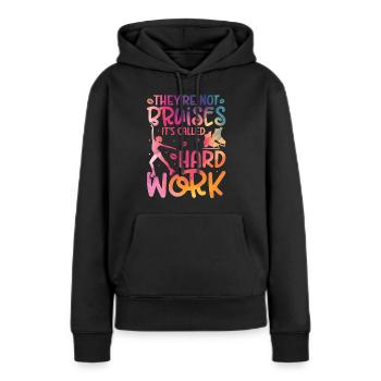 Patinage - Sweat à capuche Premium bio Femme - noir - Devant - Julia (174cm)