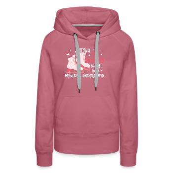 Eislaufen - Frauen Premium Bio Hoodie - Malve - Vorne - Isabella (175cm)
