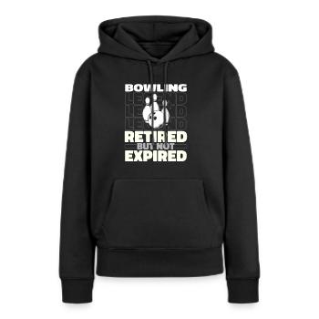Bowling Bowlen Bowler Im Ruhestand - Frauen Premium Bio Hoodie - Schwarz - Vorne - Julia (174cm)