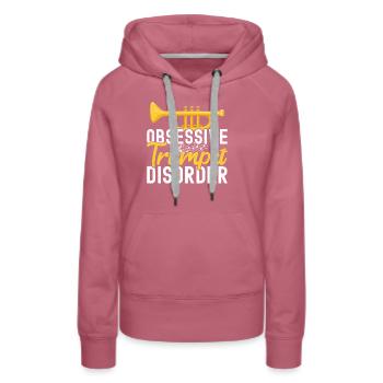 Trompete - Frauen Premium Bio Hoodie - Malve - Vorne - Isabella (175cm)
