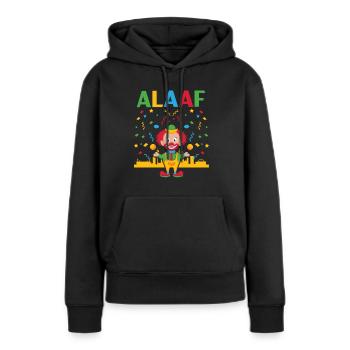 Alaaf Carnaval carnaval clown Cologne - Sweat à capuche Premium bio Femme - noir - Devant - Julia (174cm)