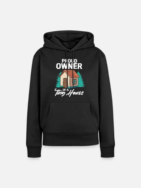 Tiny House - Frauen Premium Bio Hoodie - Schwarz