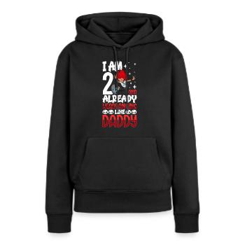 Ich bin 2 - Mädchen Rocker - Frauen Premium Bio Hoodie - Schwarz - Vorne - Julia (174cm)