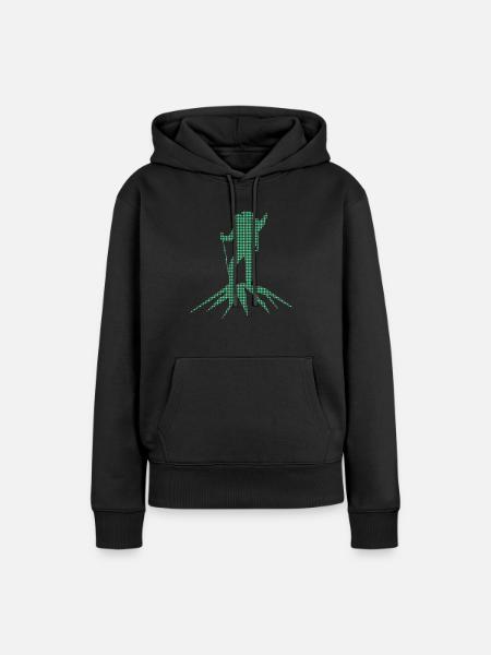 Bergsteigen - Frauen Premium Bio Hoodie - Schwarz