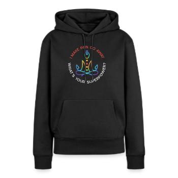 Reiki - Sweat à capuche Premium bio Femme - noir - Devant - Julia (174cm)