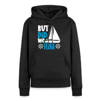 Mais avons-nous sombré ? - Sweat à capuche Premium bio Femme - noir - Devant - Julia (174cm)