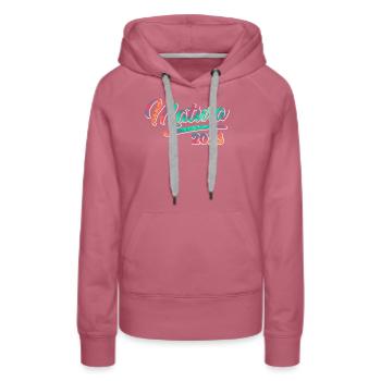 Diplômés du secondaire Matura 20203 - Sweat à capuche Premium bio Femme - mauve - Devant - Isabella (175cm)