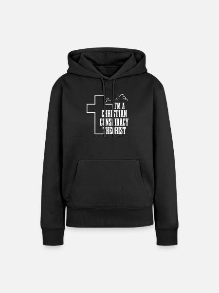 Christ Christentum Verschwörung - Frauen Premium Bio Hoodie - Schwarz