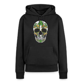 Irlande Saint-Patrick Irlandais - Sweat à capuche Premium bio Femme - noir - Devant - Julia (174cm)
