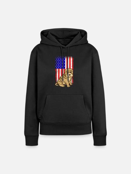 Chinese Shar Pei - Frauen Premium Bio Hoodie - Schwarz