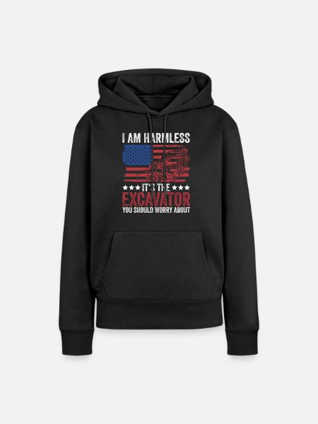 Bagger Baggerfahren Baggerfahrer - Frauen Premium Bio Hoodie - Schwarz