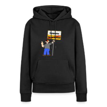Energiekrise - Satire - Frauen Premium Bio Hoodie - Schwarz - Vorne - Julia (174cm)