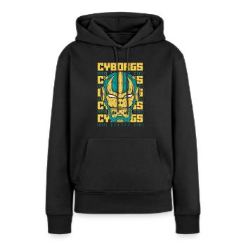 Robotique Ai Robot Cyborg - Sweat à capuche Premium bio Femme - noir - Devant - Julia (174cm)