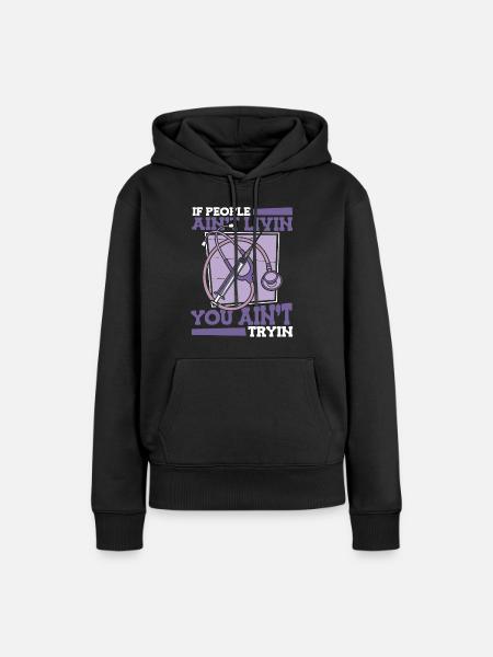 Krankenschwester Stethoskop - Frauen Premium Bio Hoodie - Schwarz
