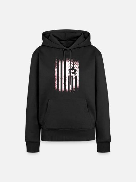 Stolpern - Frauen Premium Bio Hoodie - Schwarz