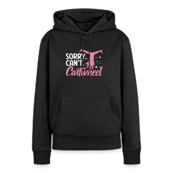 Wagenrad -Gymnast Stürzen - Frauen Premium Bio Hoodie - Schwarz - Vorne - Julia (174cm)