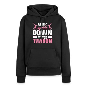 Wagenrad -Gymnast Stürzen - Frauen Premium Bio Hoodie - Schwarz - Vorne - Julia (174cm)