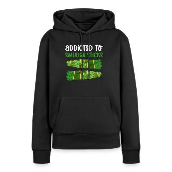 Süchtig Nach Verschmutzungsstöcken. Heilung Von - Frauen Premium Bio Hoodie - Schwarz - Vorne - Julia (174cm)