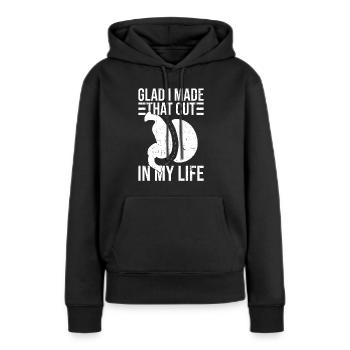 Magenbypass Pperation Und Adipositasmanschette - Frauen Premium Bio Hoodie - Schwarz - Vorne - Julia (174cm)