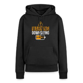 Downsizing Fortschritt Magenbypass - Frauen Premium Bio Hoodie - Schwarz - Vorne - Julia (174cm)