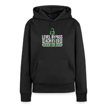 Magenverkleinerung Bypass-Betrieb - Frauen Premium Bio Hoodie - Schwarz - Vorne - Julia (174cm)