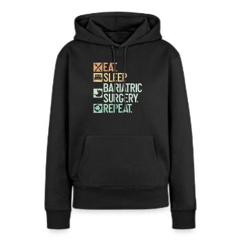 Magenchirurg - Frauen Premium Bio Hoodie - Schwarz - Vorne - Julia (174cm)