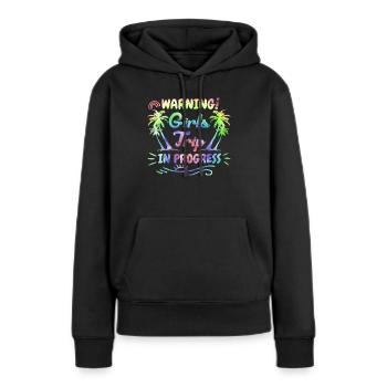 Attention Strip pour filles sur la route Girls Spring Break - Sweat à capuche Premium bio Femme - noir - Devant - Julia (174cm)