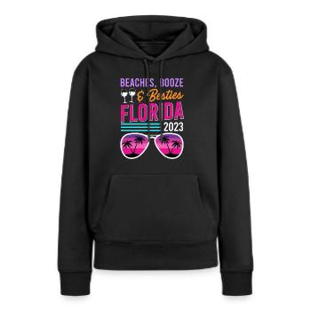 Plages Booze Beasts Floride Holiday Spring Break - Sweat à capuche Premium bio Femme - noir - Devant - Julia (174cm)