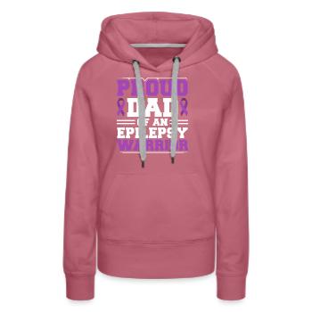 Fier père d’un guerrier de l’épilepsie. - Sweat à capuche Premium bio Femme - mauve - Devant - Isabella (175cm)